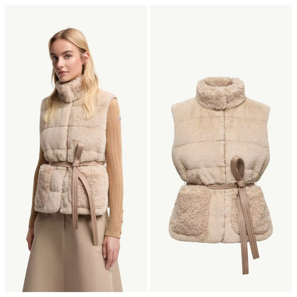 🌸Moncler Joui 人造毛皮泰迪熊羽絨背心 | 預訂約4-5星期