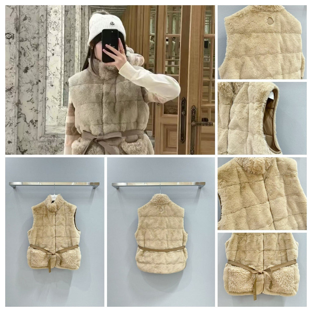 🌸Moncler Joui 人造毛皮泰迪熊羽絨背心 | 預訂約4-5星期