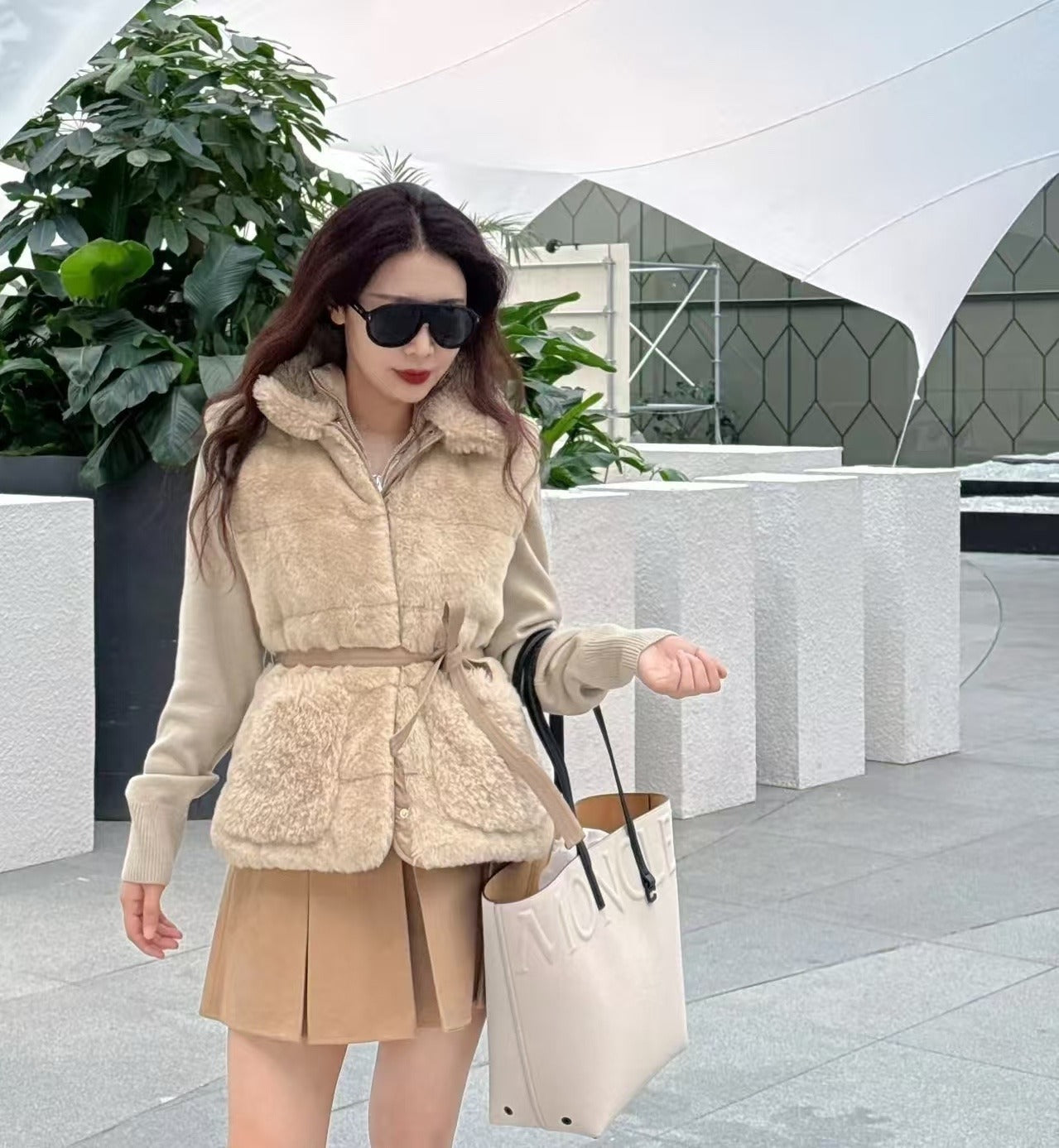 🌸Moncler Joui 人造毛皮泰迪熊羽絨背心 | 預訂約4-5星期