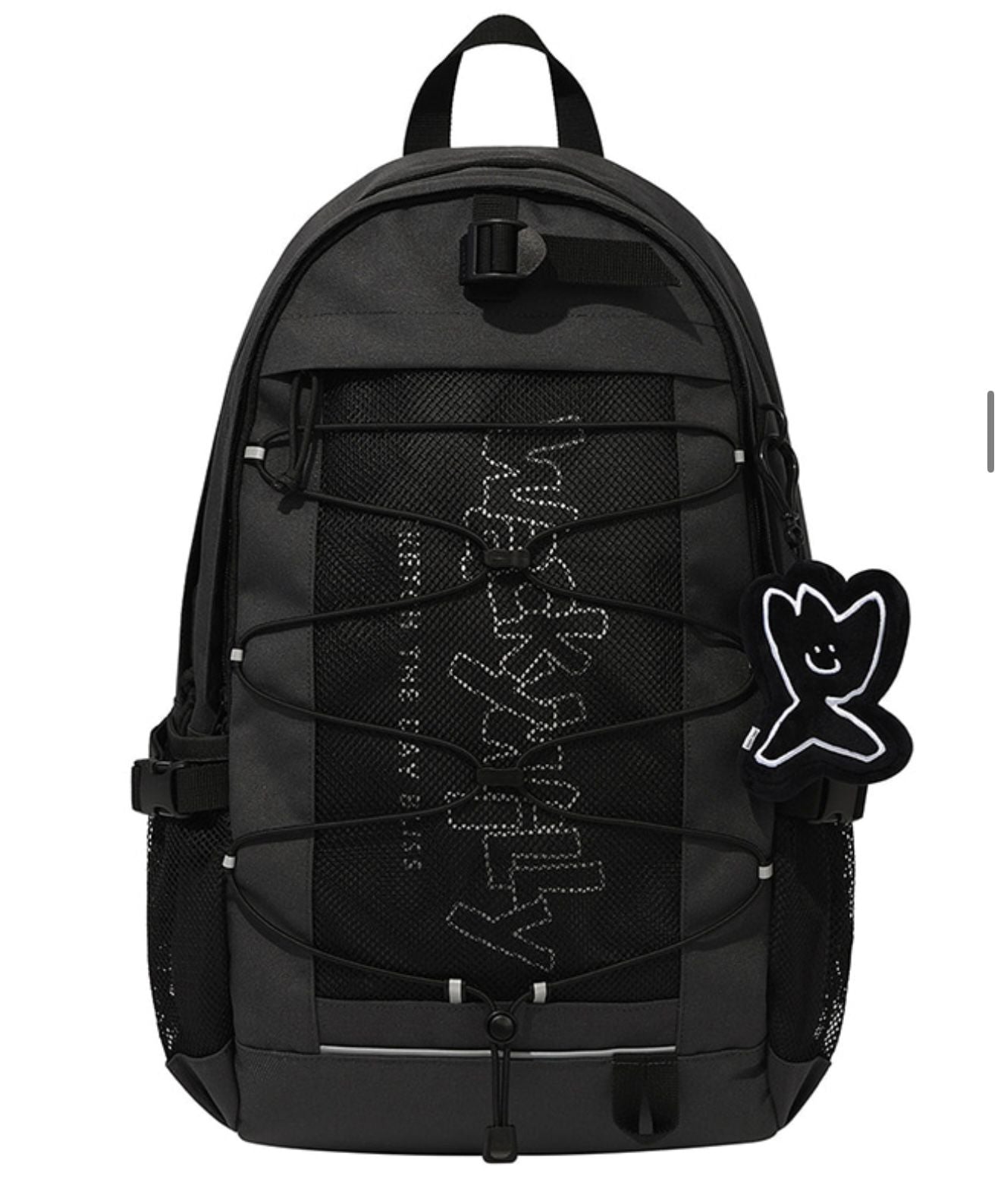 11月10日截🌸人氣爆棚的韓國超紅品牌 小火人🔥Wacky Willy🔥韓國專門店/免稅店 特價啦好抵買‼️網狀繩帶背囊MASH STRING BACKPACK❤️ 炭灰色+送黑色小火人鎖匙扣 | 預訂約3-4星期