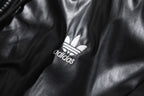11月10日截🌸Adidas 復古刺繡logo連帽拉鍊皮衣外套 | 預訂約12月中至尾