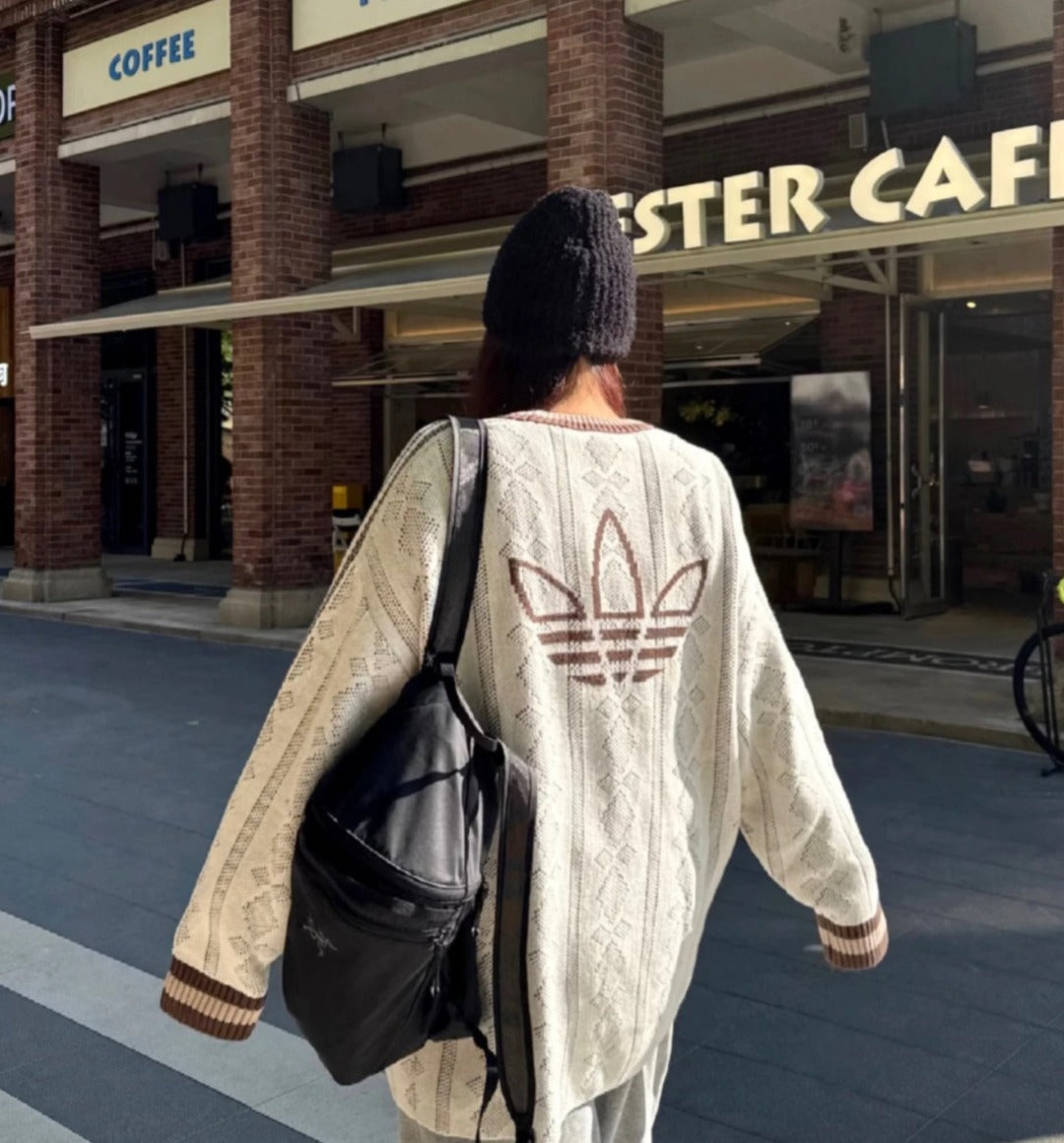 11月10日截🌸Adidas 復古提花羊毛針織冷衫 | 預訂約12月中至尾