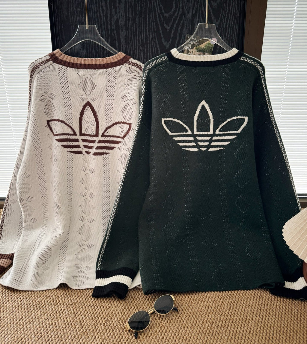 11月10日截🌸Adidas 復古提花羊毛針織冷衫 | 預訂約12月中至尾