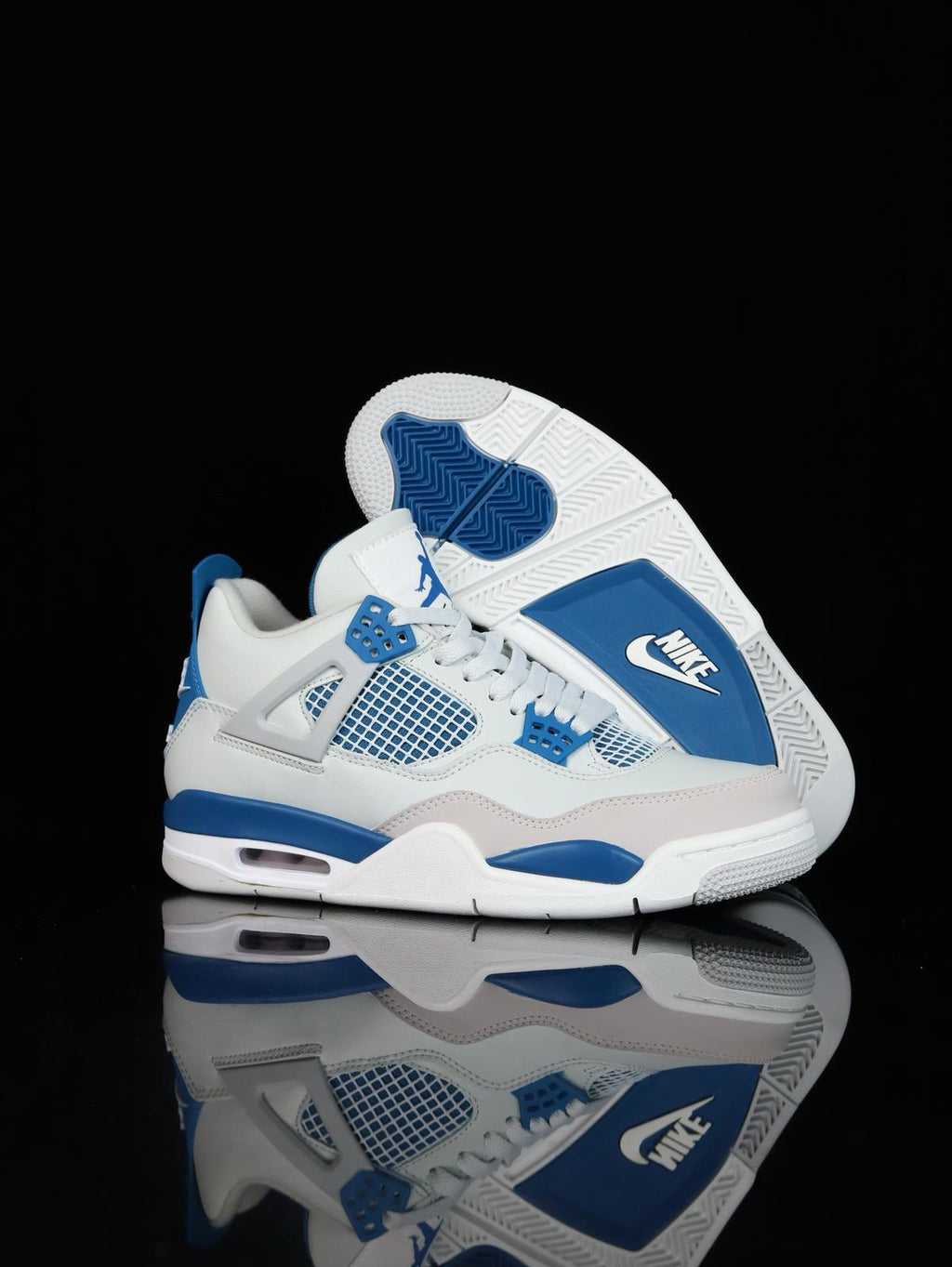 🌸Air Jordan AJ4 Retro# 白+藍 | 預訂約3-4星期(自行備註尺寸) 娉婷貿易公司 Exquisite Beauty Trading Company