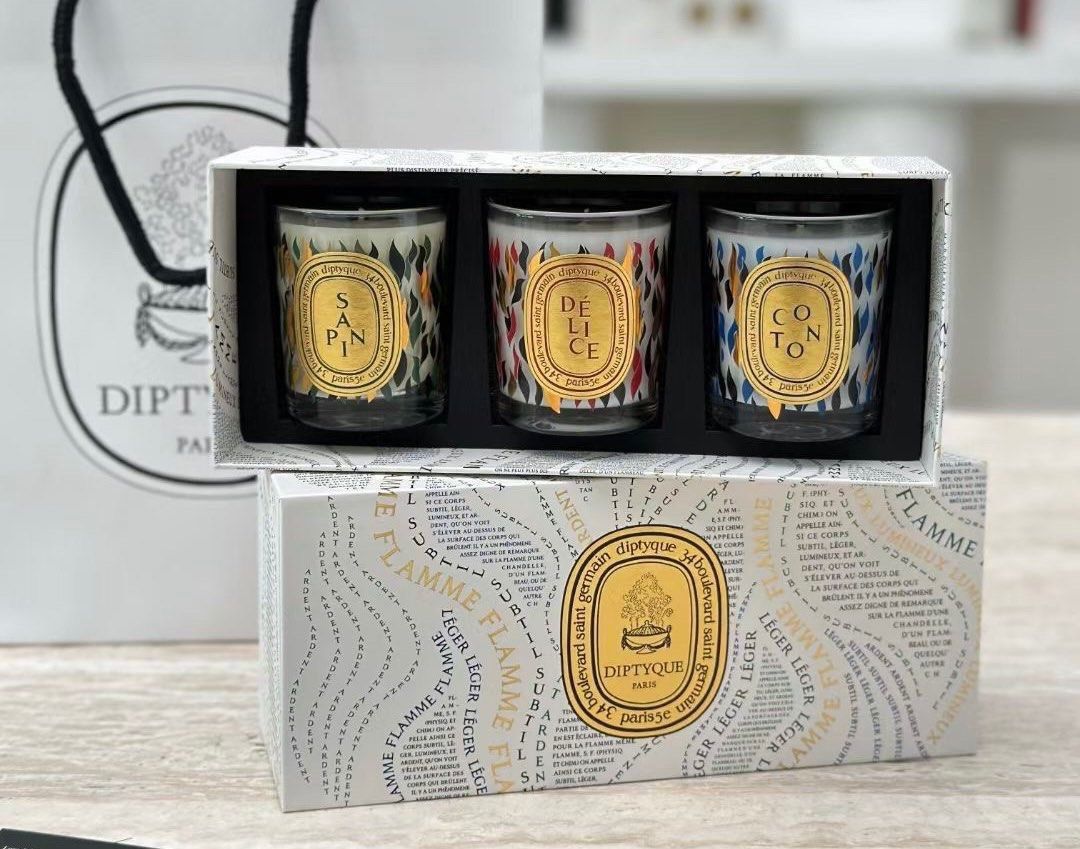 🌸免稅正品 Diptyque Set Of Three Holiday Scented Candles Limited Edition 蒂普提克聖誕限定版香薰蠟燭三件套3x70g | 預訂約1-2星期