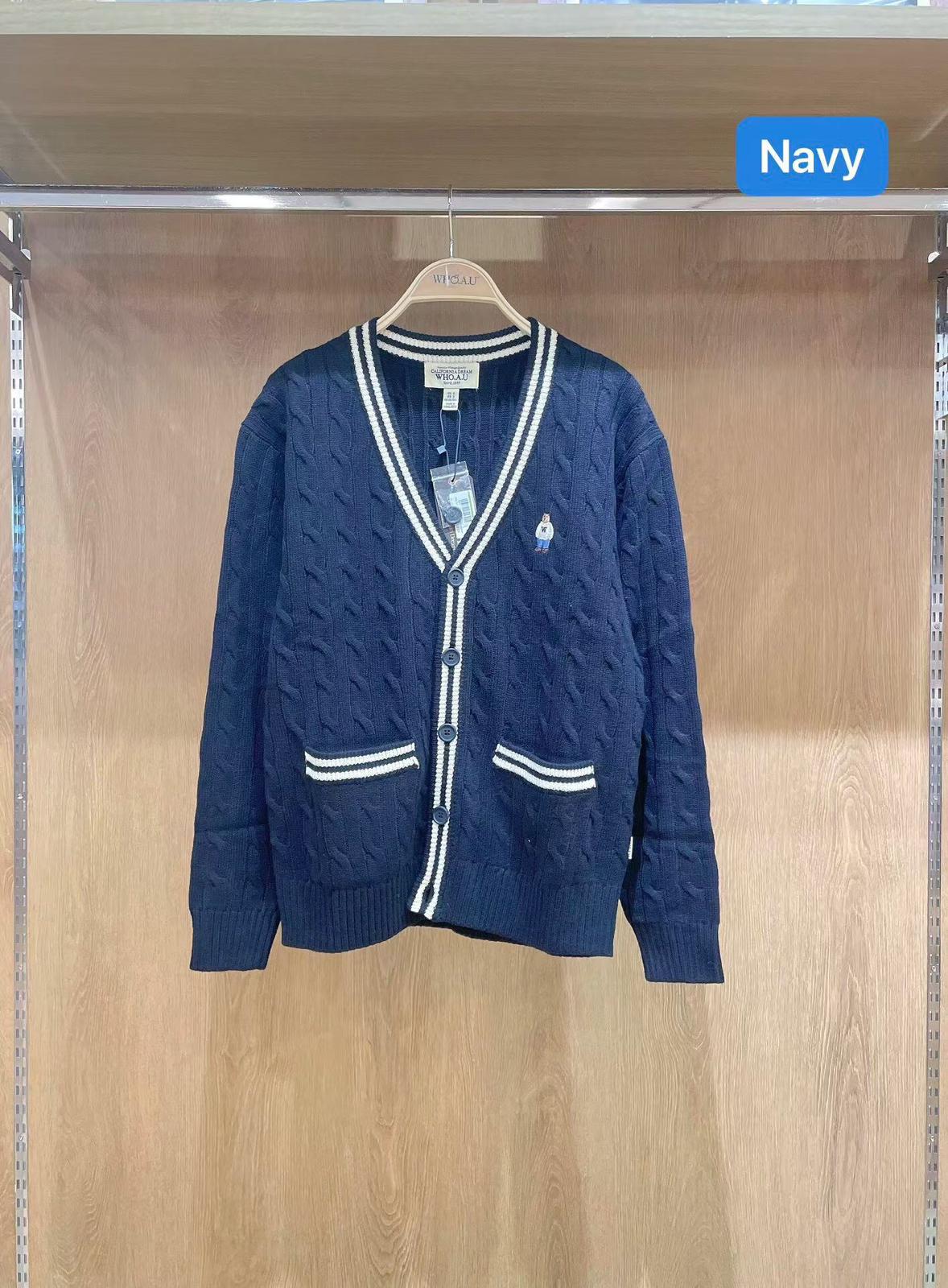 🌸韓國直送🍊Who.A.U🍊小熊刺繡 爆款🔥針織開衫 | 預訂約3-4星期