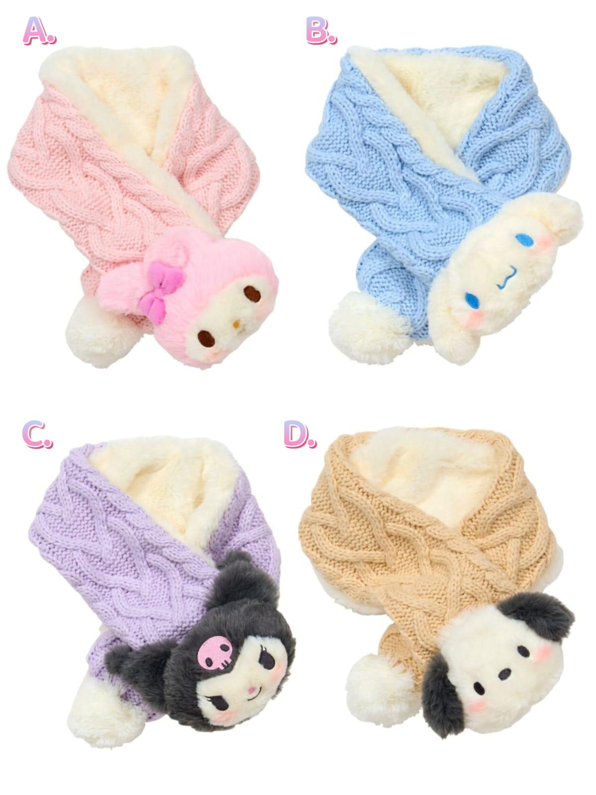 11月16日截🌸🌈Sanrio 💯% 正版授權‼️ 🟡日本 2025 Sanrio 兒童針織頸巾 🟡 | 預訂約12月尾至1月初