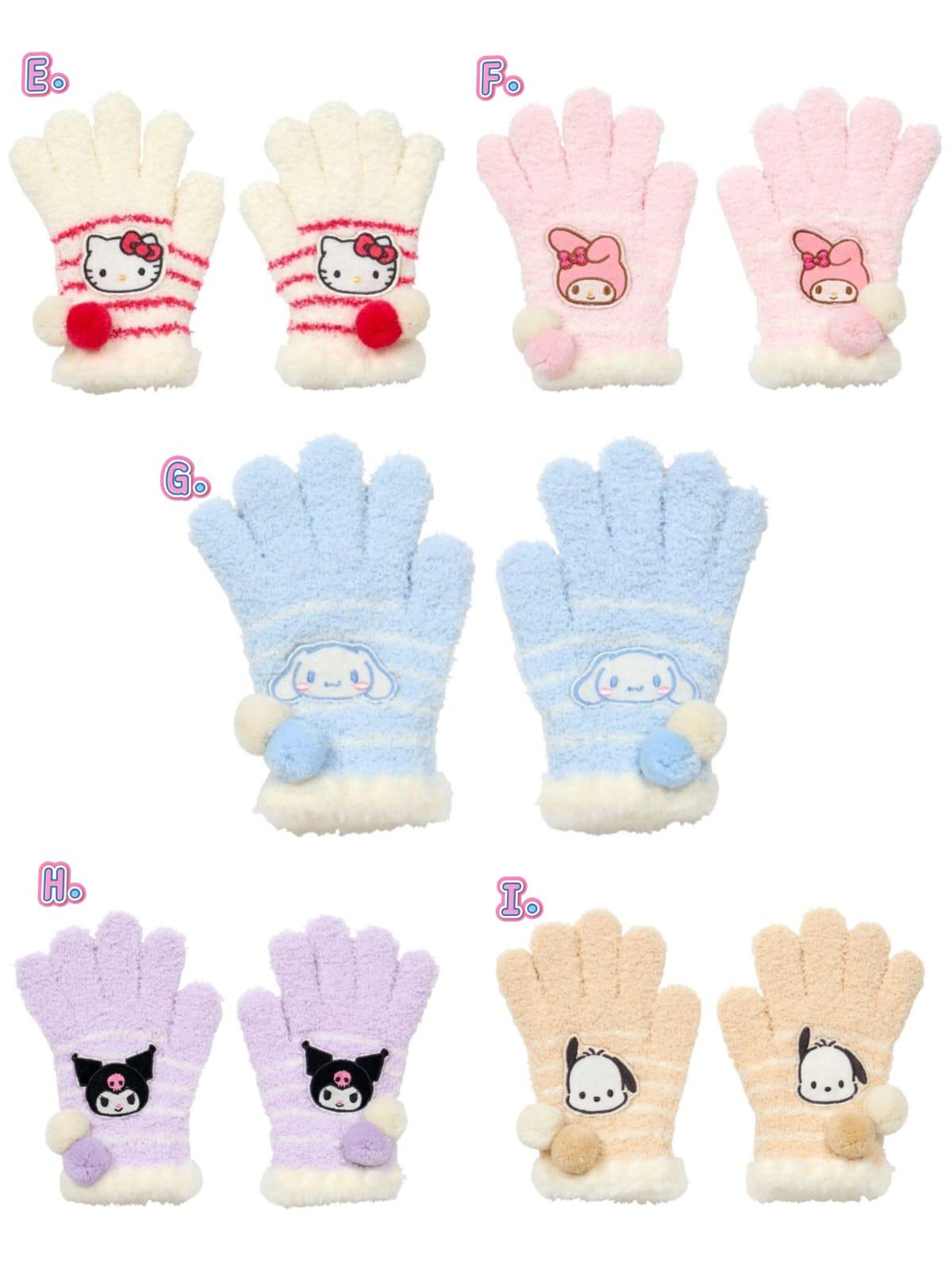 11月17日截🌸🌈Sanrio 💯% 正版授權‼️ 🟡日本 Sanrio 兒童手套/耳罩/針織帽/頸巾冬暖系列 🟡 | 預訂約12月尾至1月初