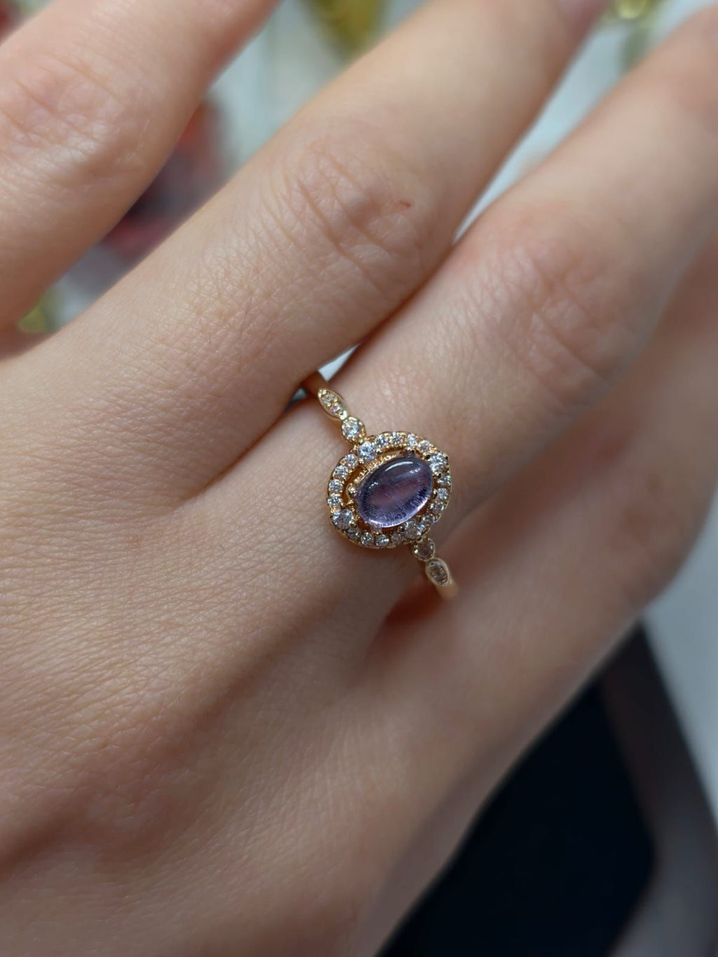 現貨4隻🌸🔮天然水晶🔮 紫水晶開口可調節戒指 | 落單後約3-5個工作天寄出