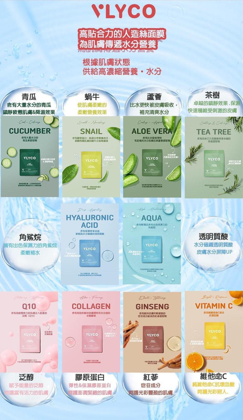 現貨🌸VLYCO高濃度水分面膜 10片/包 | 落單後約3-5個工作天寄出