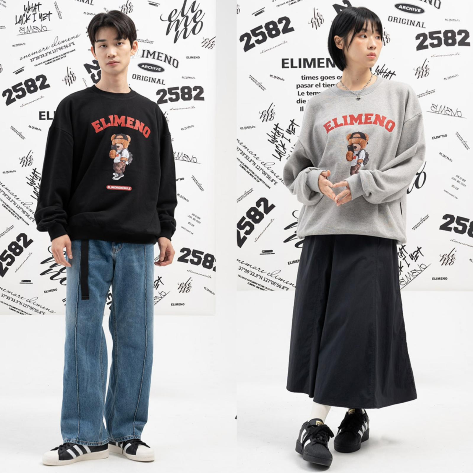 2025年12月30日截🌸‼️突發‼️12月BIG Sale限時特價‼️ 韓國潮牌 EL1MENO 可愛熊仔經典款 OVER FIT SWEATER❤️ | 預訂約3-4星期