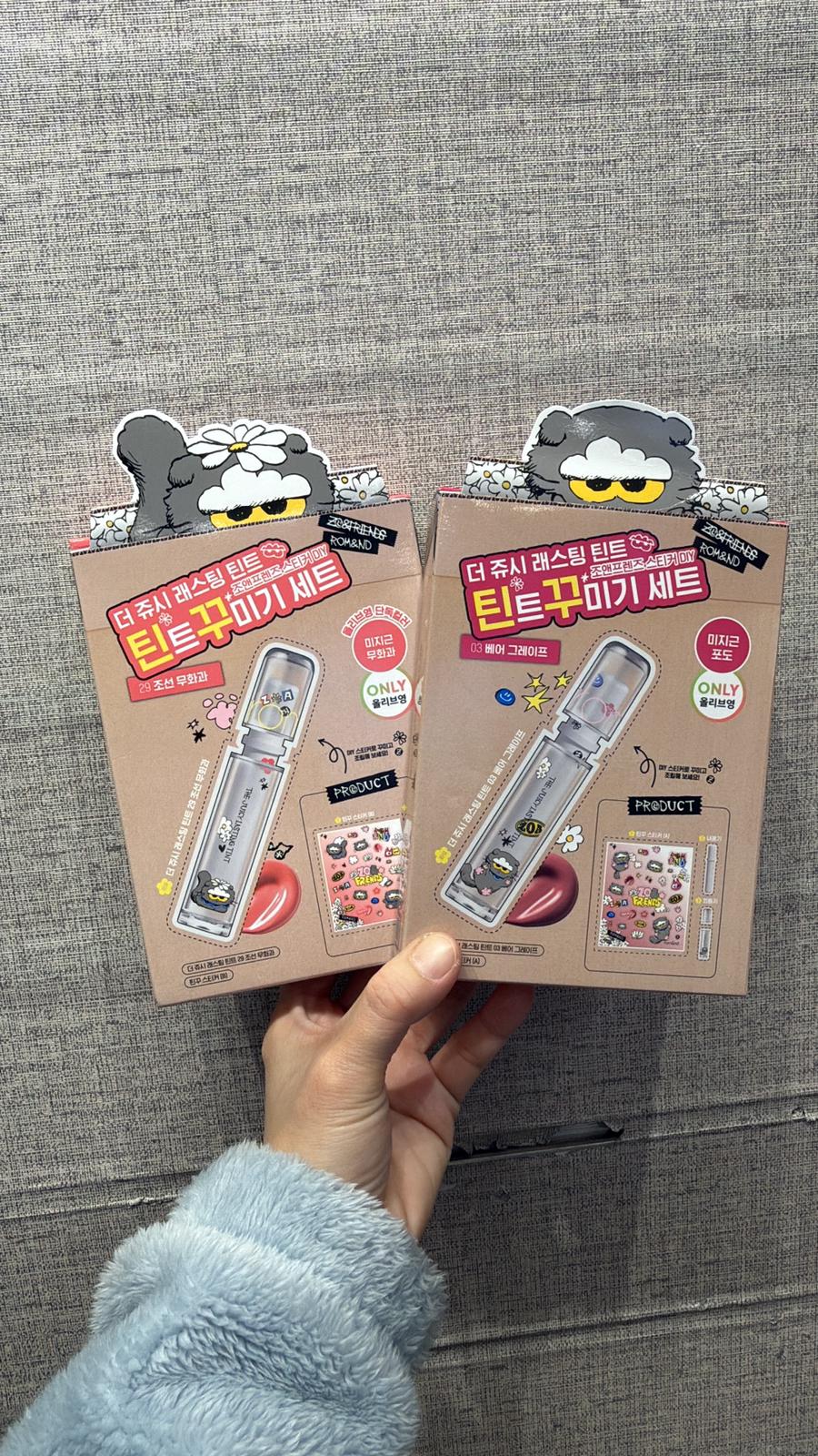 🌸⛄️聖誕禮物🎄精選推介🎁 搶呀‼️聯乘款通常好快斷貨😂😍太可愛了吧😍ZO&FRIENDS x Rom&amp;nd 聯乘款 持久水潤唇彩系列 | 預訂約1-2星期