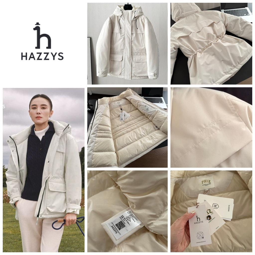【24小時網站自助下單】🌸HAZZYS 可收腰連帽工裝羽絨服 | 預訂約4-6星期