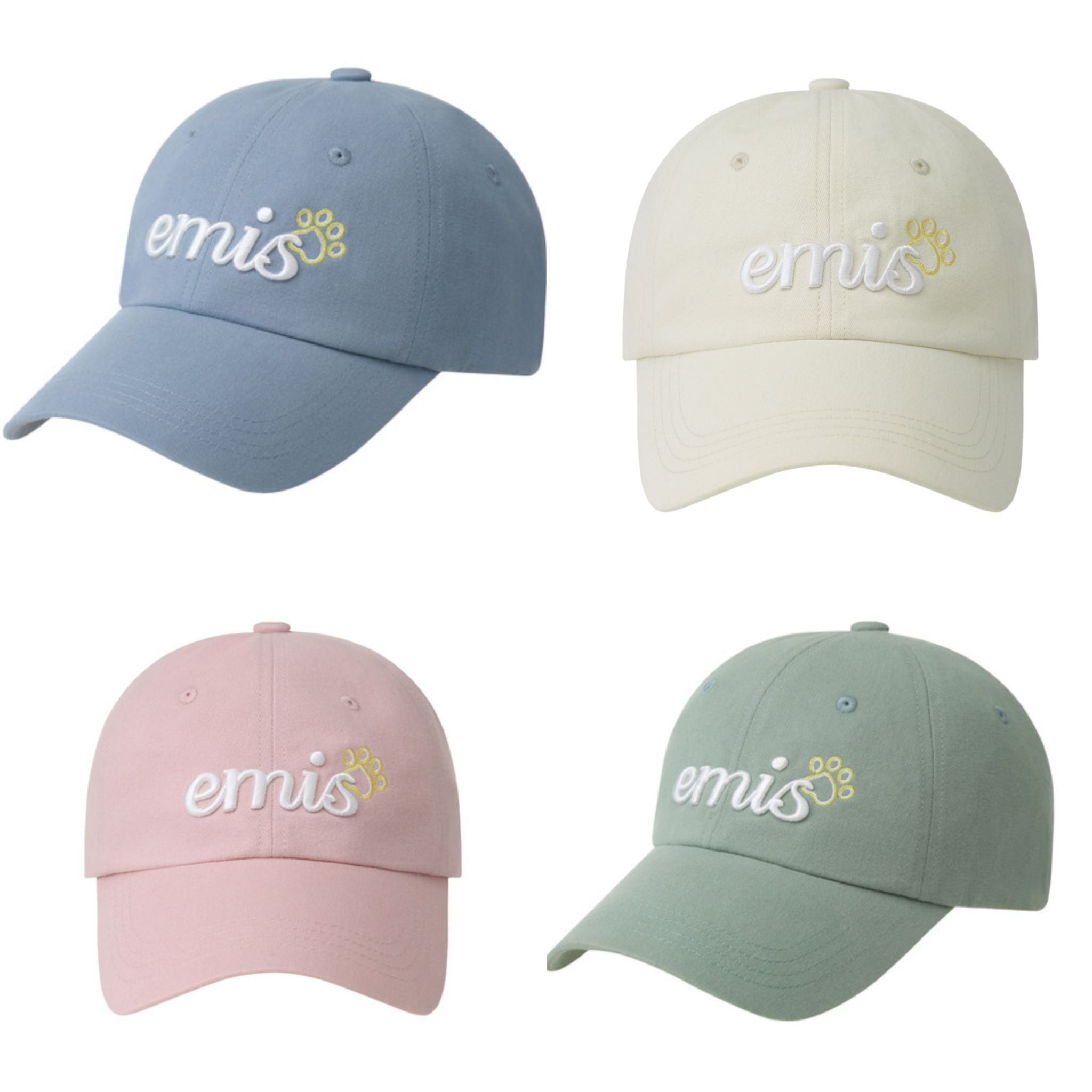 2026-01-15截🌸新年買新帽😂🇰🇷EMIS折扣優惠🈹🆕🧢韓國EMIS🆕Best Sellers❤️最熱賣粉色+最受歡迎狗仔腳印系列LETTERING LOGO BALL CAP | 預訂約3-4星期(自行備註顏色)
