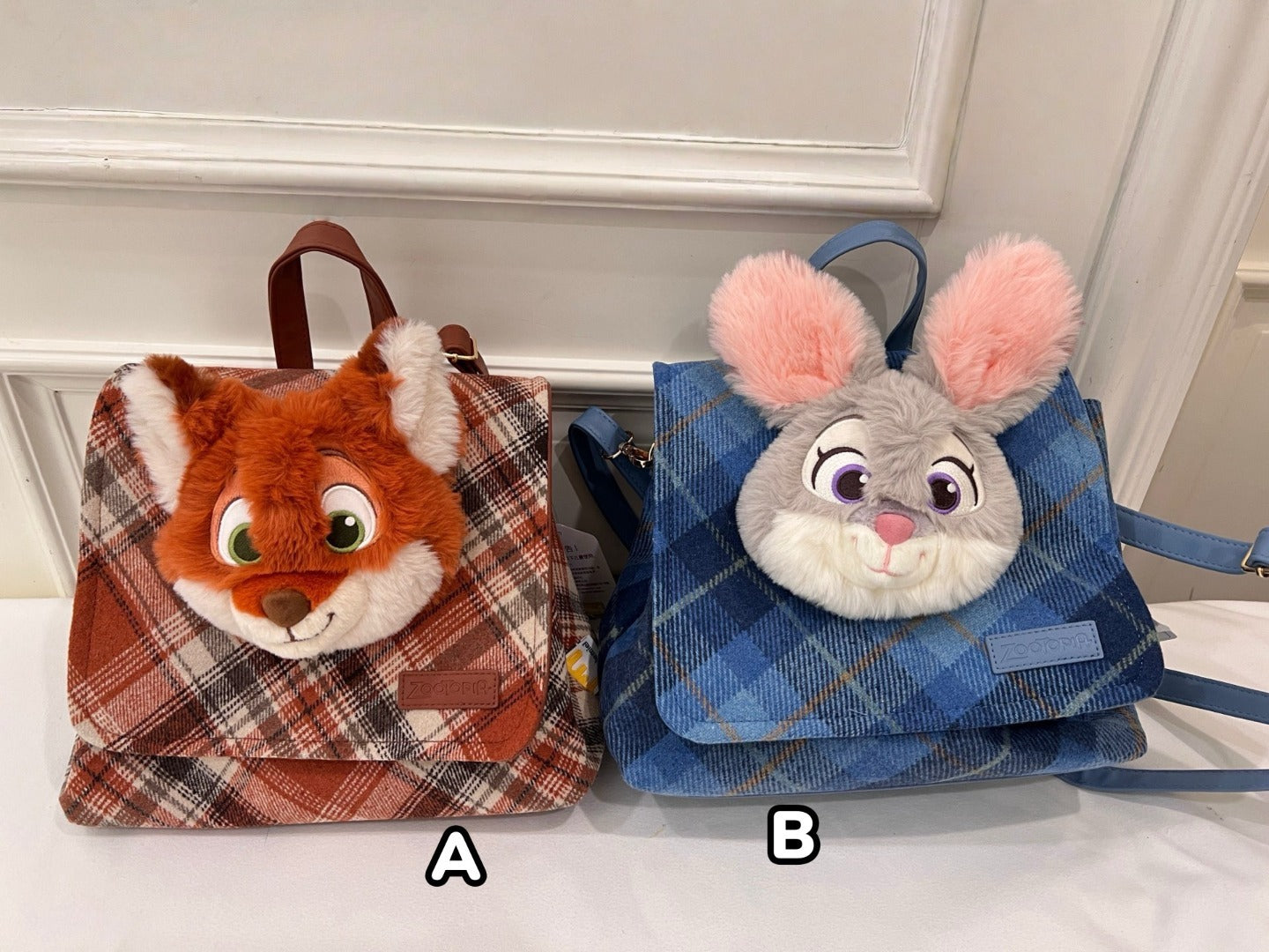 【24小時網站自助下單】售完即止🌸💯正版授權 POTDEMIEL DISNEY 瘋狂動物城復古格仔背包🎒 連防偽標 | 預訂約4-6星期