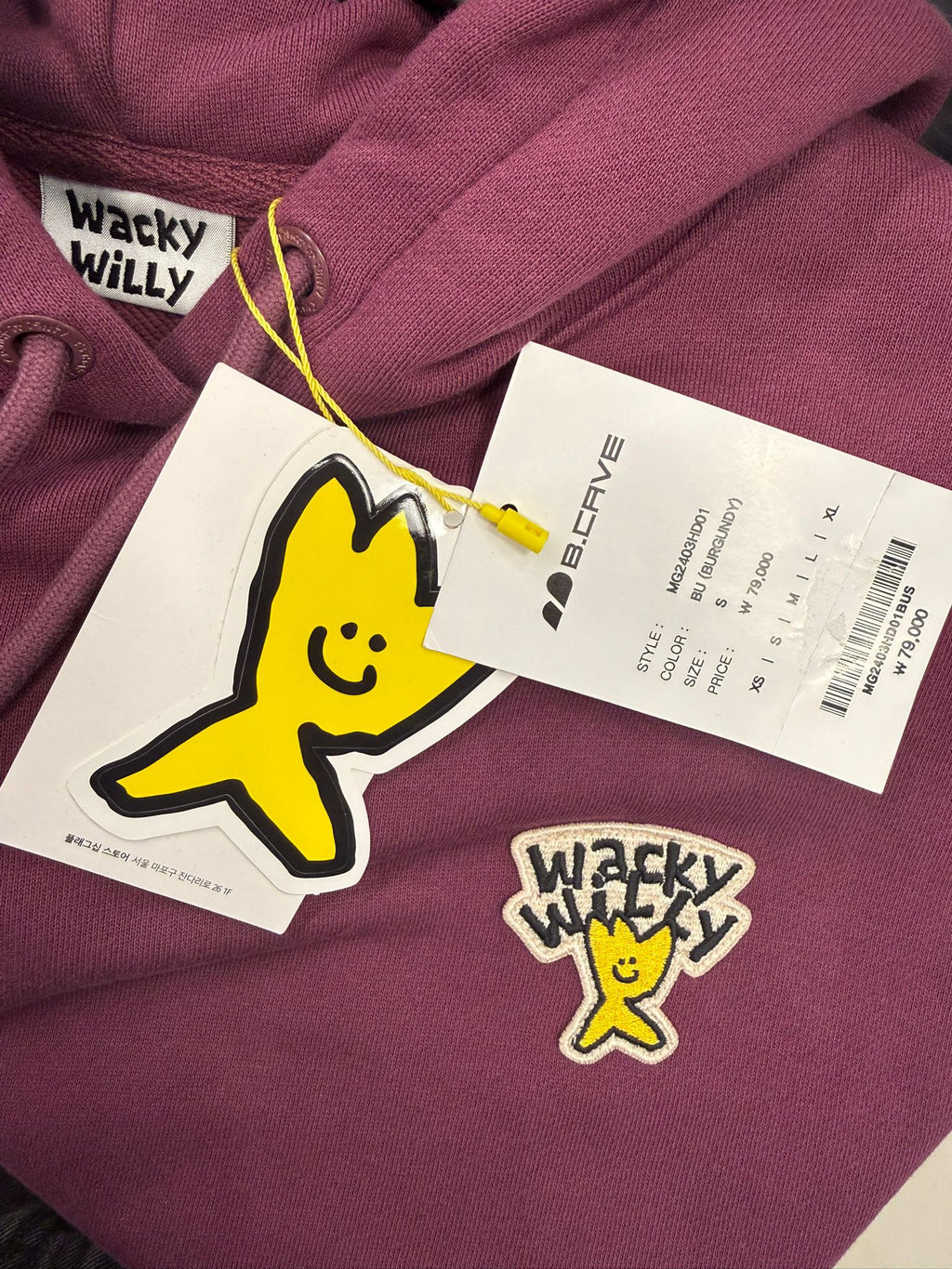 2026年1月15日截🌸‼️突發‼️1月Big Sale‼️ 韓國潮牌Wacky Willy 經典款長袖衛衣 | 預訂約3-4星期(自行備註顏色及尺寸)