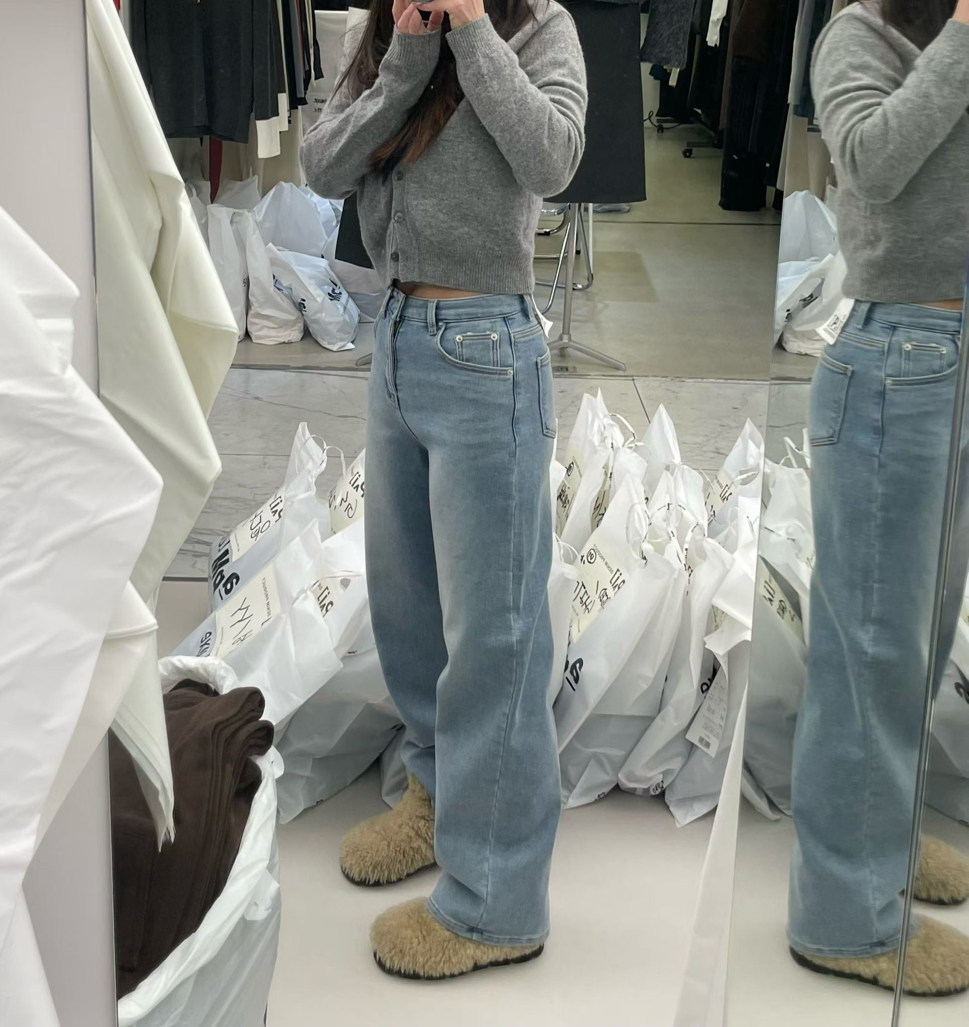 2026年1月20日截🌸🔥超級爆款🔥韓國🇰🇷PiDenim牛仔褲👖 ⛄️冬季加絨新款⛄️厚絨直筒褲 No.2098 超級爆單 靚料靚CUT👍🏻 | 預訂約3-4星期