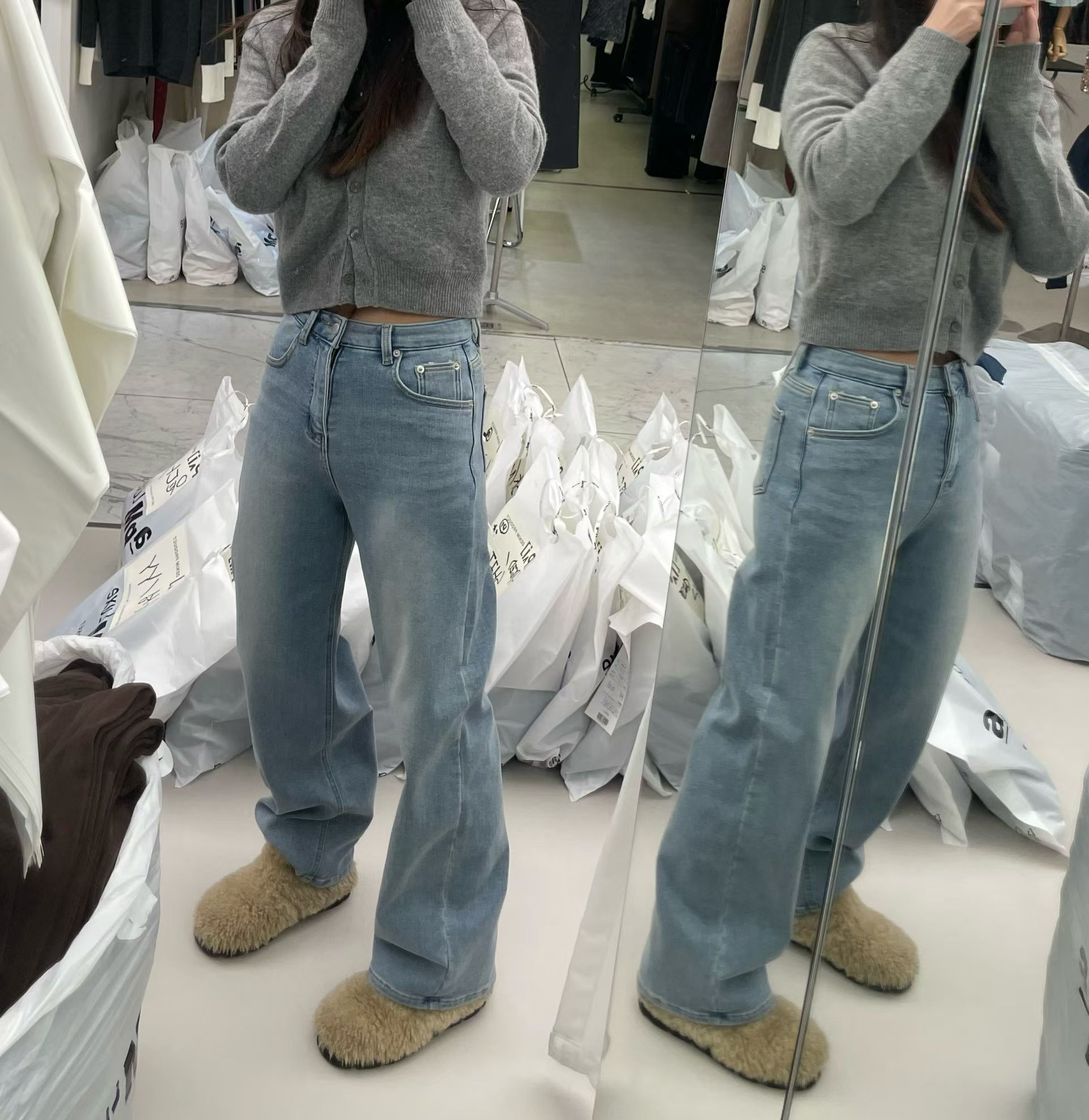 2026年1月20日截🌸🔥超級爆款🔥韓國🇰🇷PiDenim牛仔褲👖 ⛄️冬季加絨新款⛄️厚絨直筒褲 No.2098 超級爆單 靚料靚CUT👍🏻 | 預訂約3-4星期