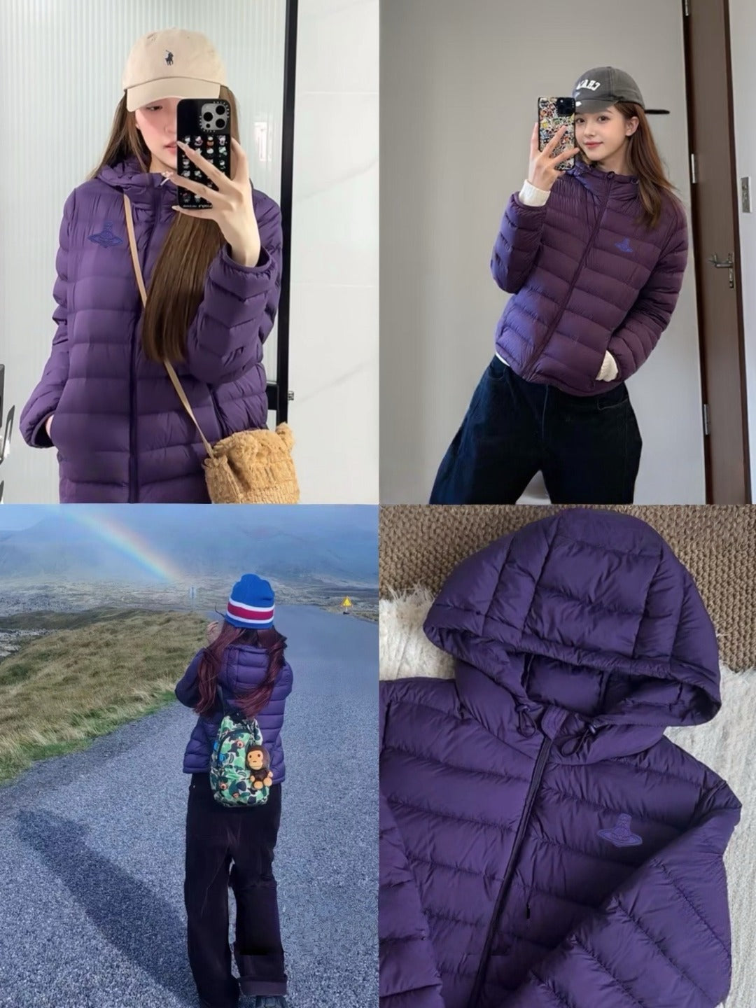 【24小時網站自助下單】2026-01-14截🌸Vivienne Westwood 土星刺繡連帽排骨羽絨服 附贈收納袋 | 預訂約2月尾至3月初