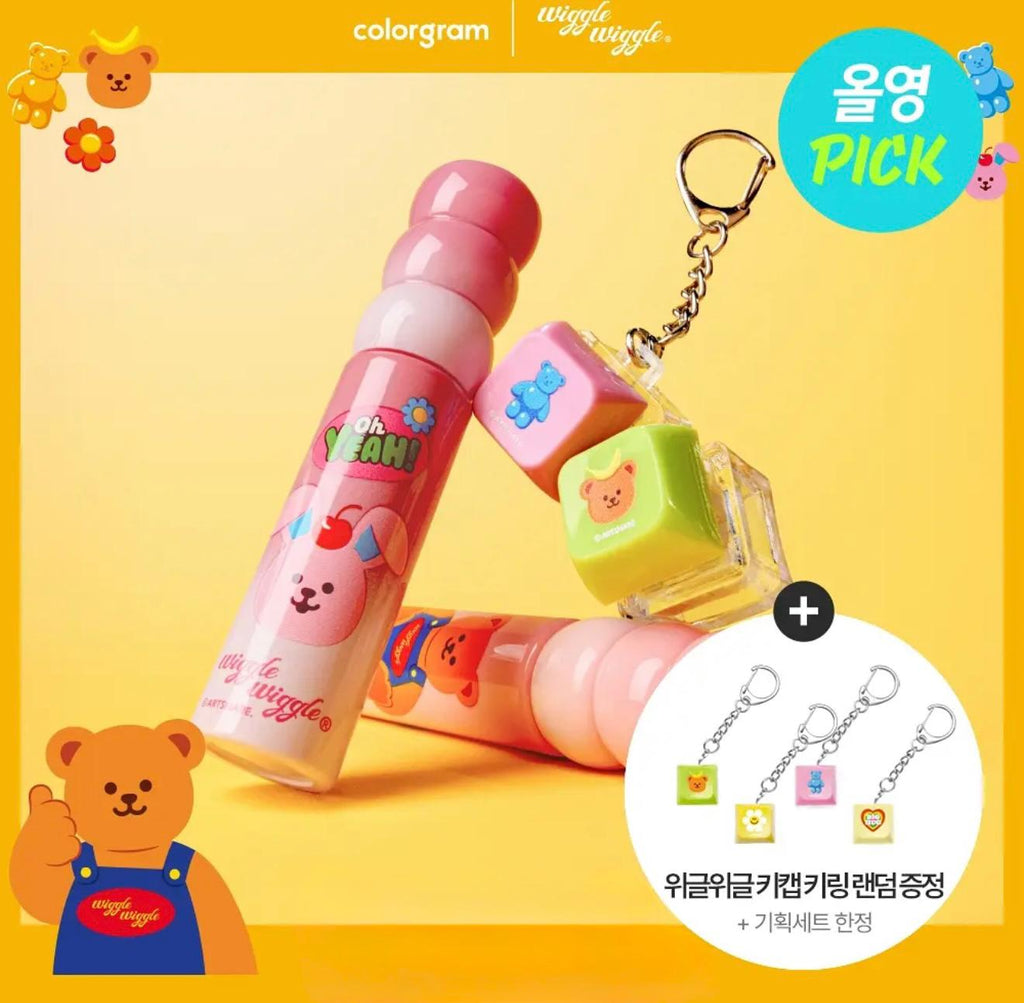 【24小時網站自助下單】2026年1月25日截韓國1月限定🇰🇷超可愛到犯規的 𝐂𝐨𝐥𝐨𝐫𝐠𝐫𝐚𝐦 𝐱 𝐖𝐢𝐠𝐠𝐥𝐞 𝐖𝐢𝐠𝐠𝐥𝐞 聯名款🌼🐻糖葫蘆唇釉 FRUITY GLASS TINT MILK+送Wiggle Wiggle keyboard掣keyring （款式隨機）送🎁韓國近黎超級流行keyboard ASMR 舒壓療癒 慢慢變左隨身既keyring | 預訂約3-4 weeks 新年前