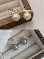 2026年1月20日截🌸🇯🇵日本直送✈️🟡日本 不鏽鋼一字珍珠耳環🟡 | 預訂約2月中至尾