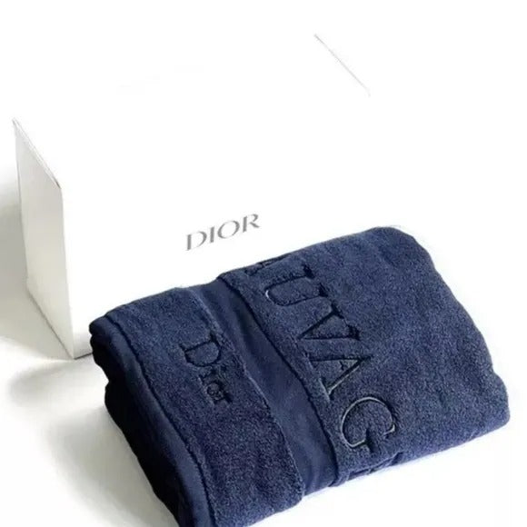 【24小時網站自助下單】🌸Dior Sauvage 曠野系列深藍浴巾毛巾 | 預訂約4-6星期
