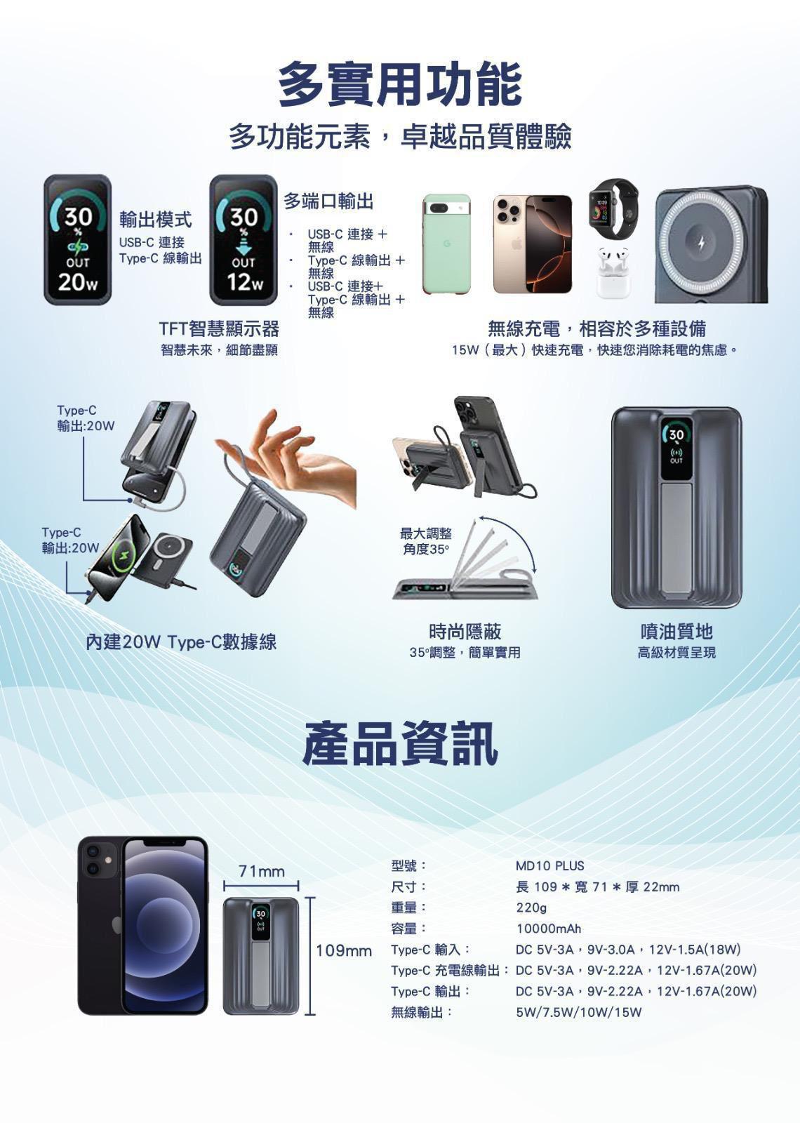 【24小時網站自助下單】🌸ARGO MULTI MAGPOWER 5-IN- 1 POWER BANK 2代 | 預訂約2-3星期