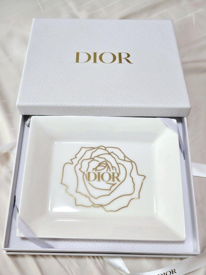 【24小時網站自助下單】現貨🌸品牌方正品正貨 CHRISTIAN DIOR 白玫瑰陶瓷盤子(有盒) | 落單後約5-7個工作天寄出