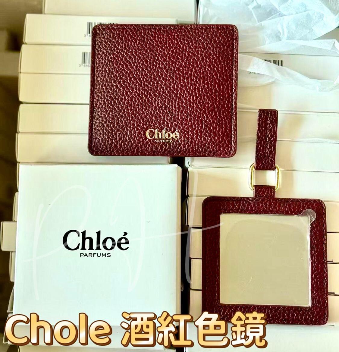 【24小時網站自助下單】🟡返100 盒🌸Chole 酒紅色皮革鏡(有盒)(專櫃) | 預訂約3月初至中