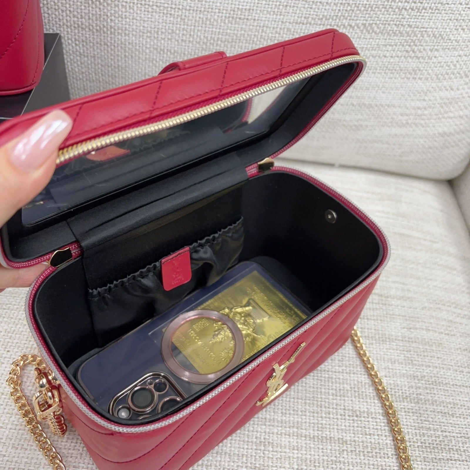 🌸YSL Beauty 化妝箱＆利是封改裝 紅色【貨品為正品正貨】 | 預訂約5-7星期