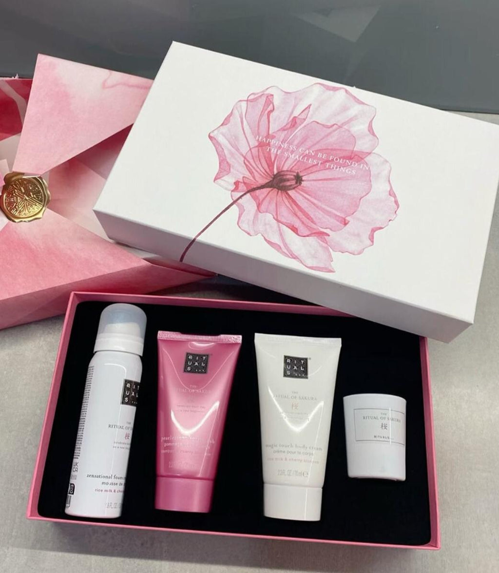 🟡現貨40套, 罕有套裝🌸Rituals The Ritual of Sakura Floral Cherry Blossom &amp; Rice Milk Bath and Body Small Gift Set | 落單後約5-7個工作天寄出