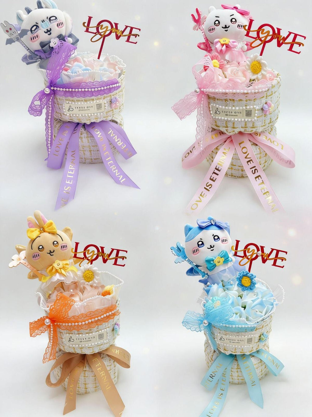 2026年1月31日 (18:00 準時截單)🌸🟡Chiikawa 可愛心心 香港品牌 Luckyone Florist 吉伊卡哇情人節公仔花束🟡 | 預訂 2月10日到