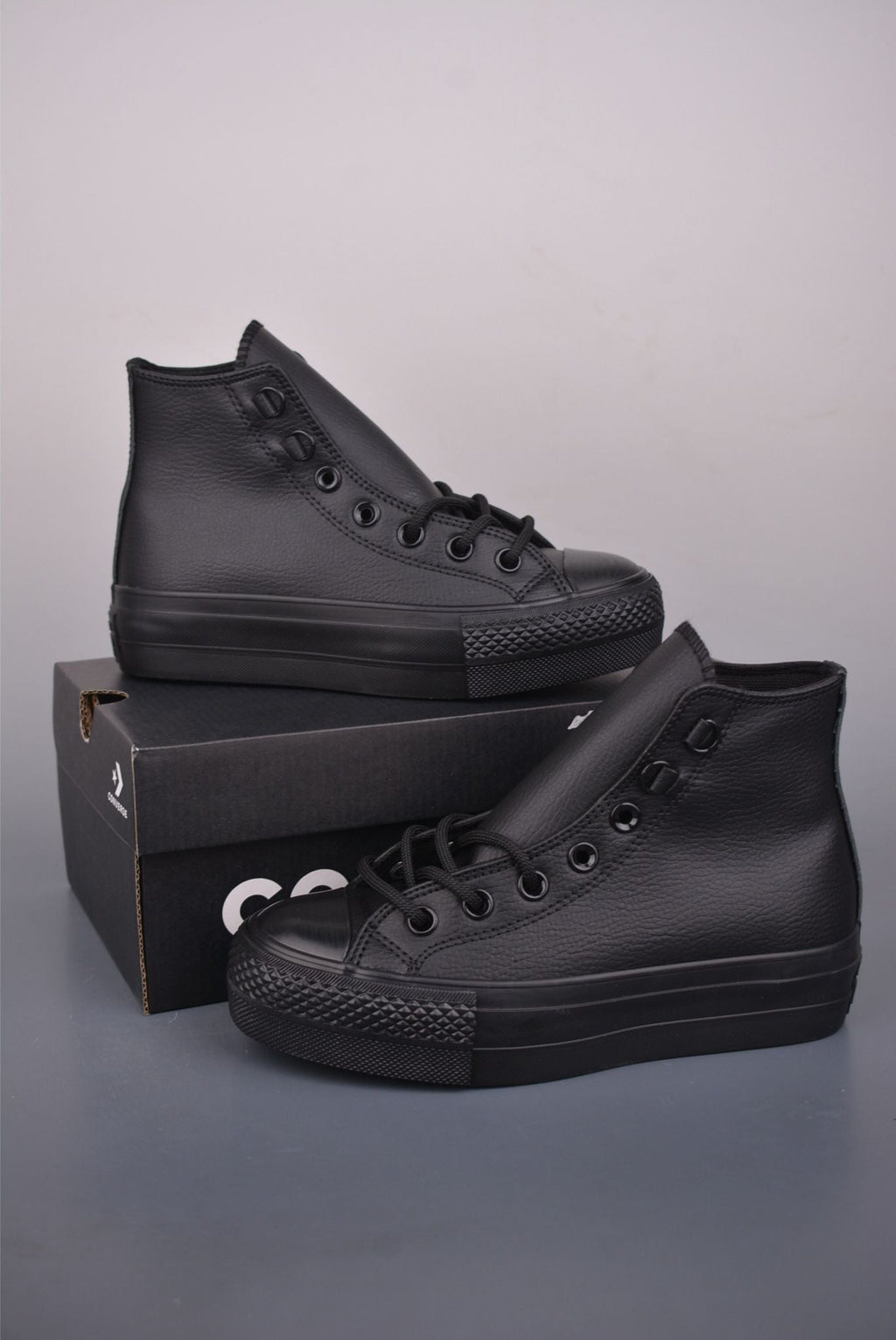 🌸Converse Chuck All Star Lift 厚底防水皮面黑武士板鞋 | 預訂約3-4星期(自行備註尺寸) 娉婷貿易公司 Exquisite Beauty Trading Company