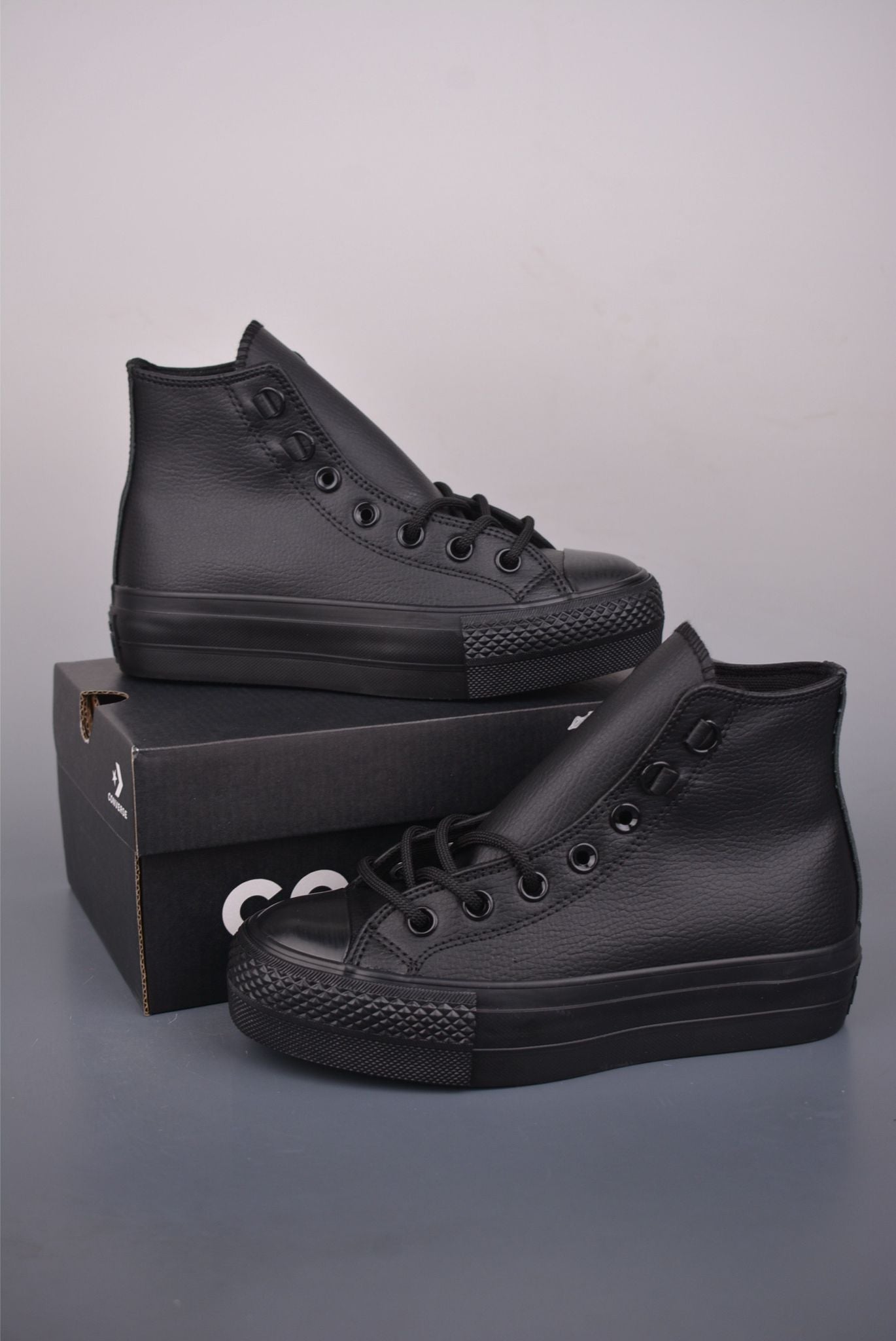 🌸Converse Chuck All Star Lift 厚底防水皮面黑武士板鞋 | 預訂約3-4星期(自行備註尺寸) 娉婷貿易公司 Exquisite Beauty Trading Company