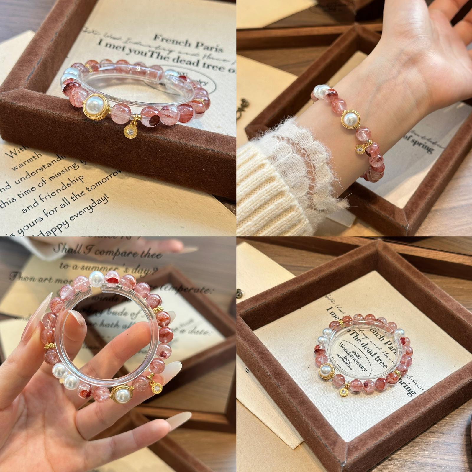 【24小時網站自助下單】🌸新品｜鎏金紅膠感🌅 每一顆都是大自然的孤品手作 | 預訂約2-3星期