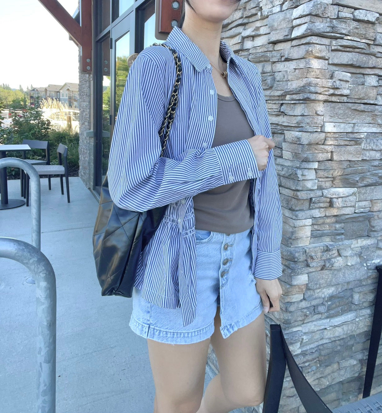 【24小時網站自助下單】售完即止【不設現貨】🌸🇺🇸美國代購 Steve Madden 純棉高束腰襯衫 | 預訂 落單後約4月尾至5月初(自行備註顏色及尺寸)