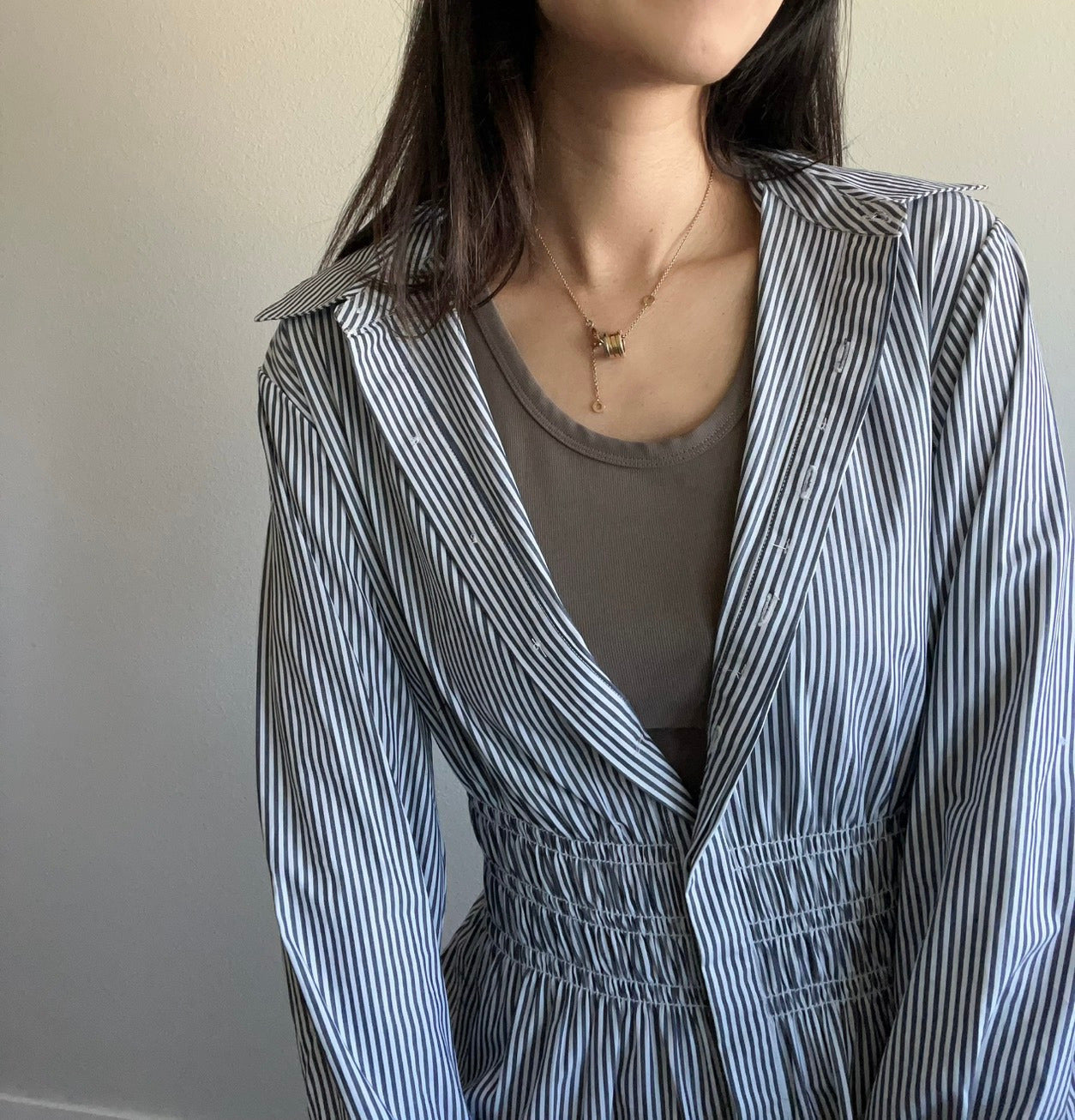 【24小時網站自助下單】售完即止【不設現貨】🌸🇺🇸美國代購 Steve Madden 純棉高束腰襯衫 | 預訂 落單後約4月尾至5月初(自行備註顏色及尺寸)