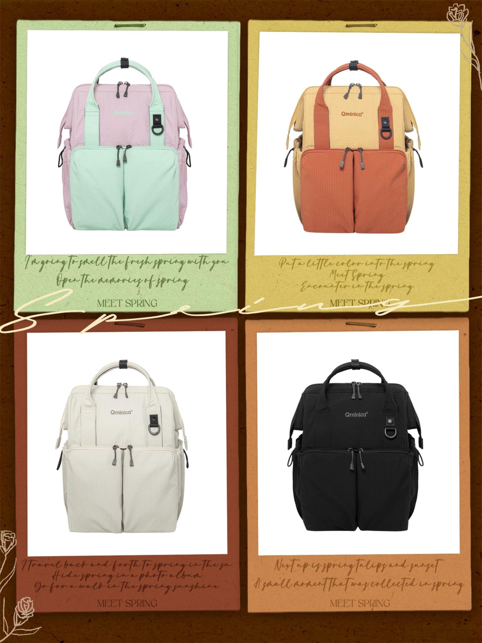 【24小時網站自助下單】2026年3月27日截🌸🟡Qminica 2026年新款夏日輕便背囊🟡 | 預訂約4月尾至5月初