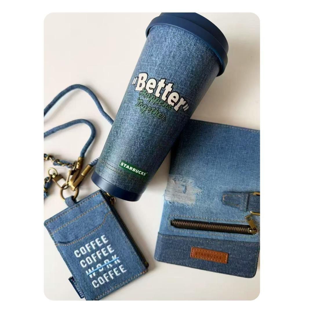 【24小時網站自助下單】🌸Starbucks中國限定2026丹寧藍不鏽鋼杯禮盒三件套 | 預訂約1-2星期