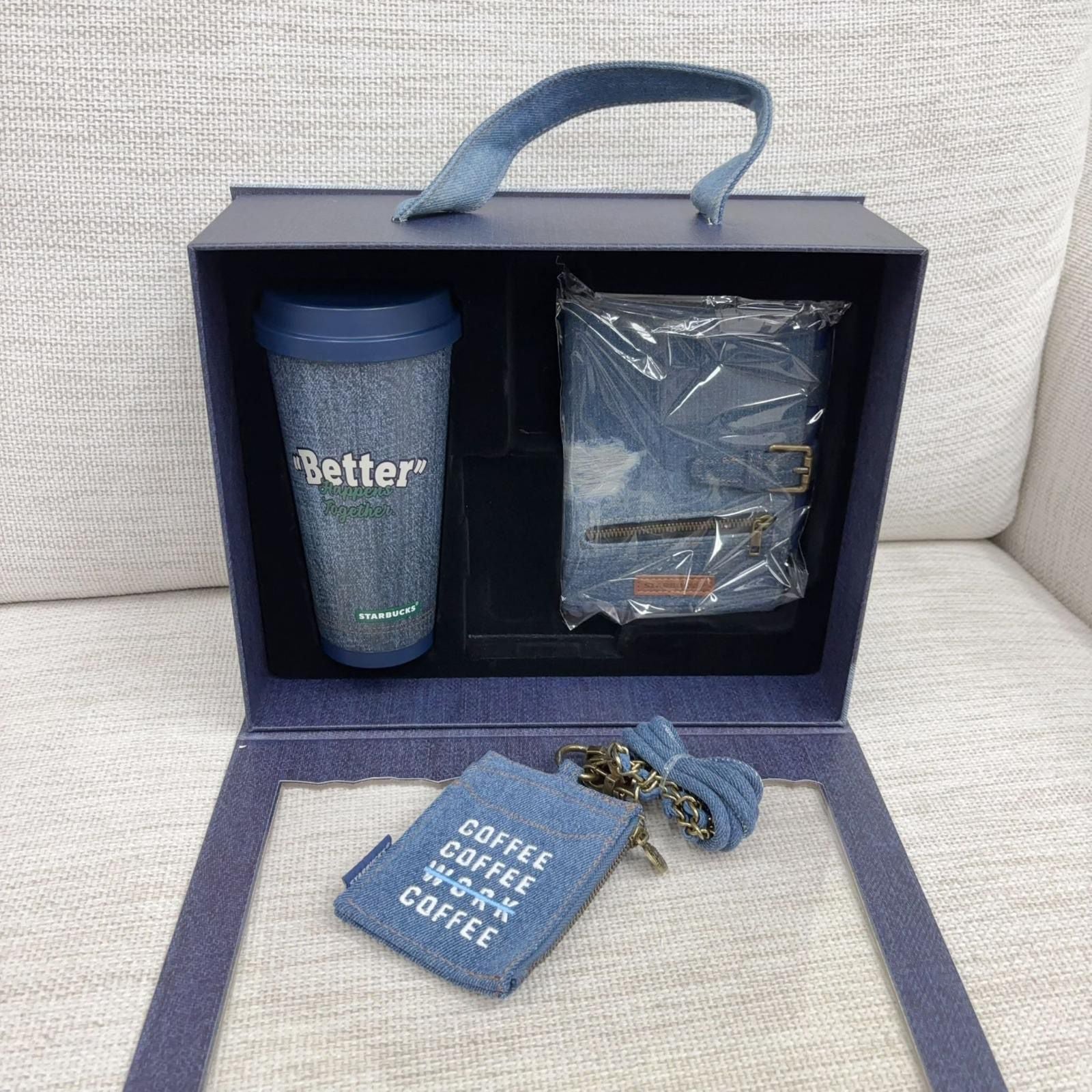 【24小時網站自助下單】🌸Starbucks中國限定2026丹寧藍不鏽鋼杯禮盒三件套 | 預訂約1-2星期