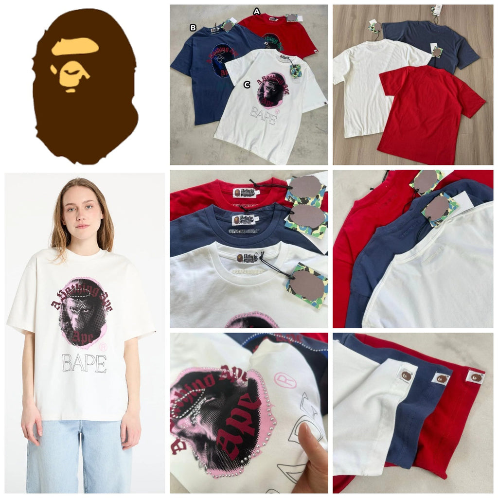 【24小時網站自助下單】❤️FQB6WJ03014 BAPE 猿人徽標特染釘飾圖案短袖Tee | 預訂約4-6星期 娉婷貿易公司 Exquisite Beauty Trading Company