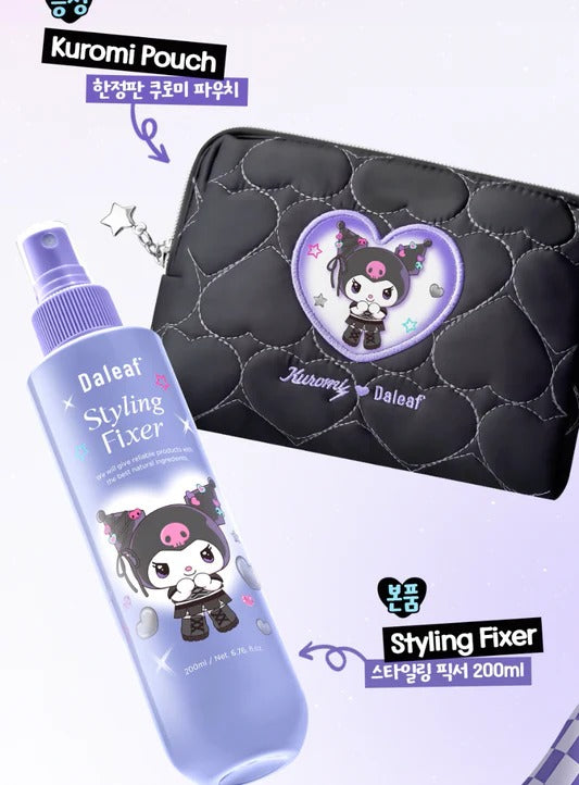 【24小時網站自助下單】 2026年4月7日截🌸DALEAF X KUROMI 💜 持久輕盈定型噴霧✨200ml+送KUROMI化裝包😍 | 預訂約5月初至中