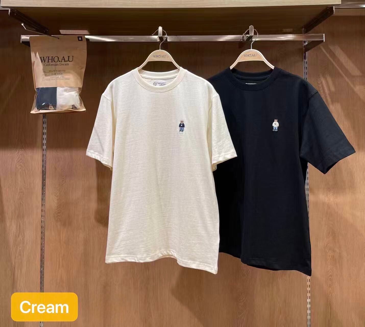 【24小時網站自助下單】售完即止🌸‼️一套2件最抵着‼️💛2026🆕💛最新上市 新顏色好靚呀🐻Who A U🐻韓國專門店/免稅店 2026年最新款刺繡小熊短袖Tee 2件套(2PACK)Steve T-shirt | 預訂約3-4星期(自行備註顏色及尺寸)