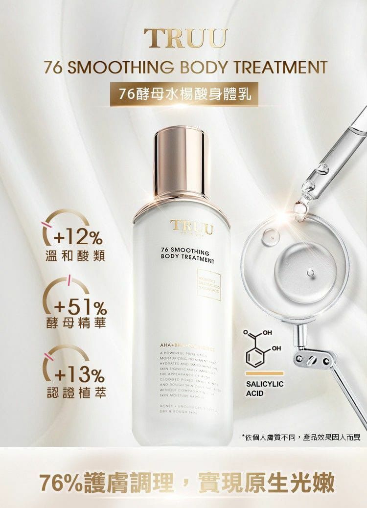 【24小時網站自助下單】現貨❤️TRUU酵母水楊酸身體乳120ml | 落單後約3-5個工作天寄出