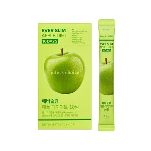 【24小時網站自助下單】現貨🌸JULIE'S CHOICE Ever Slim Apple Diet 1盒10包 (에버슬림 애플 다이어트 10일) | 落單後約3-5個工作天寄出 娉婷貿易公司 Exquisite Beauty Trading Company