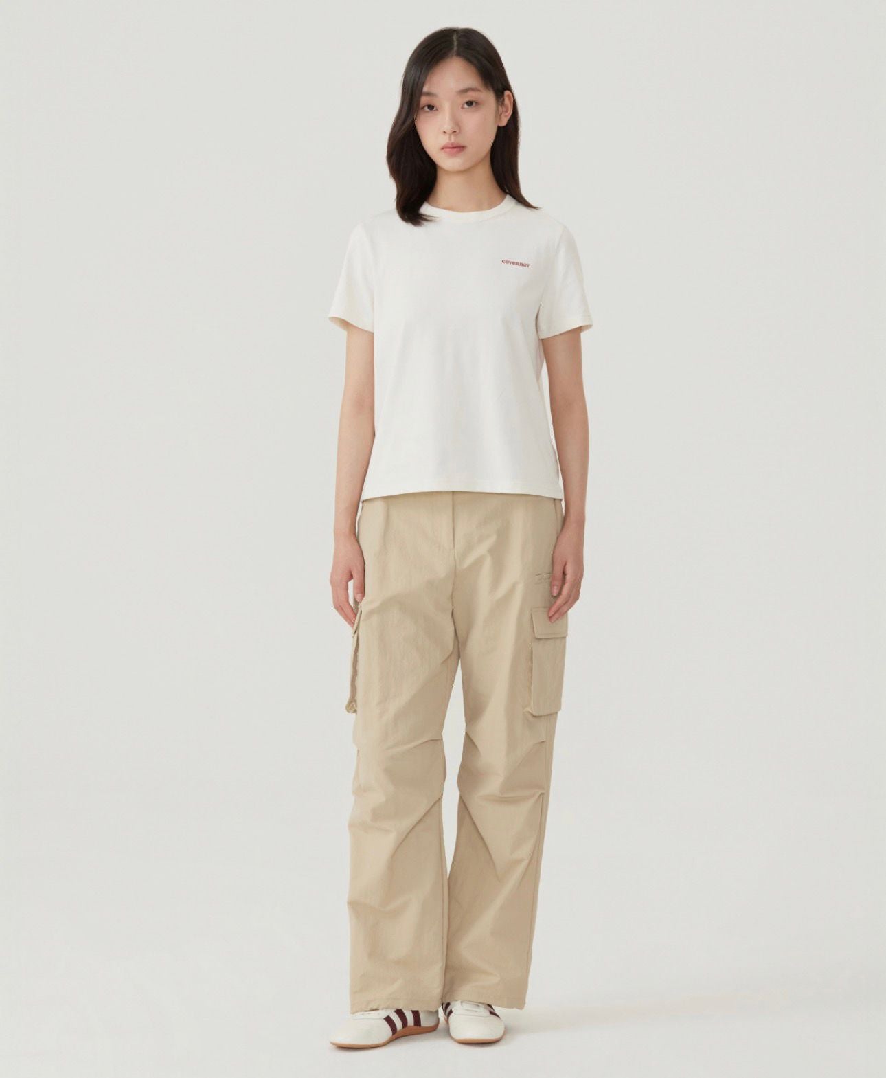 【24小時網站自助下單】2026年4月29日截🌸韓國代購🇰🇷Covernat T-Shirt Set 女款 燕麥+灰 | 預訂約3-4星期