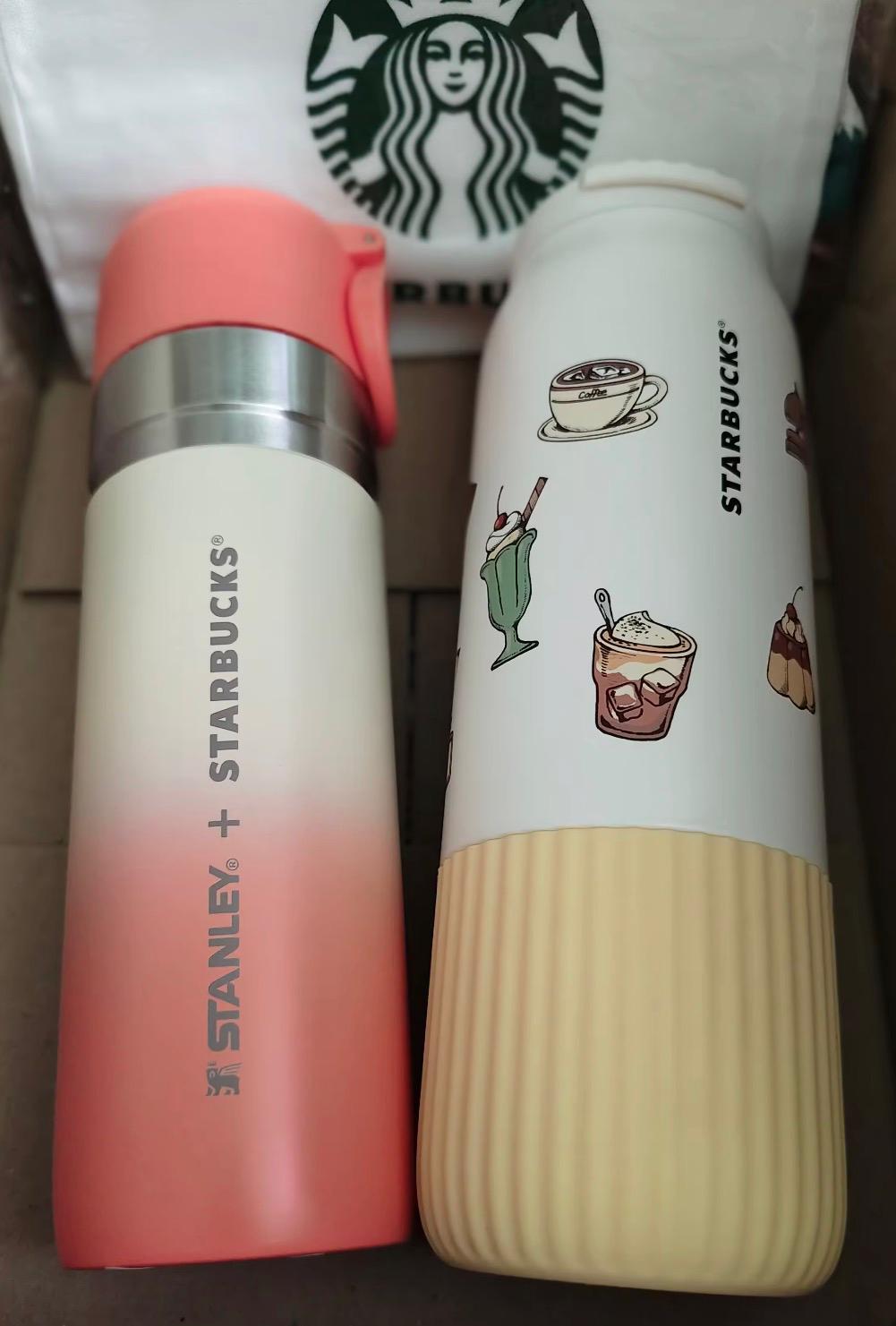 【24小時網站自助下單】🌸🇹🇭Starbucks Stainless Steel Yellow & Orange STANLEY Water Bottle 16oz | 預訂約2-3星期