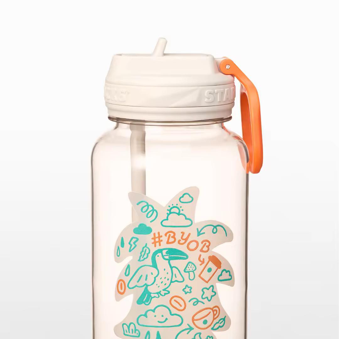【24小時網站自助下單】🌸🇹🇭🇹🇭Starbucks Earth Day Byob Water Bottle 32oz. Plastic Water Bottle | 預訂約2-3星期