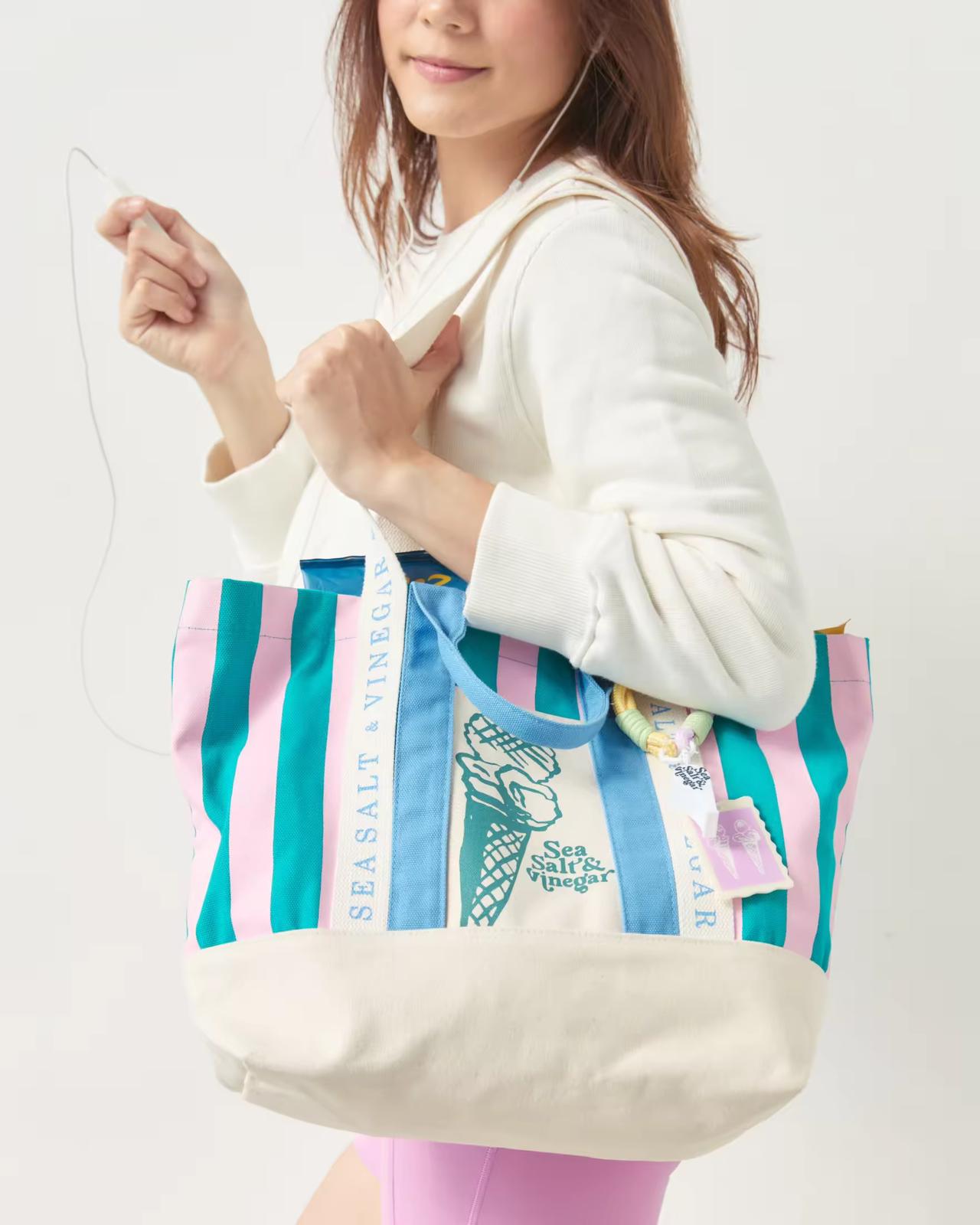 【24小時網站自助下單】🌸🇹🇭Sea Salt &amp; Vinegar New Model Canvas Bag! Bigger! Everyday Tote Bag | 預訂約2-3星期(款式Whatsapp send圖)