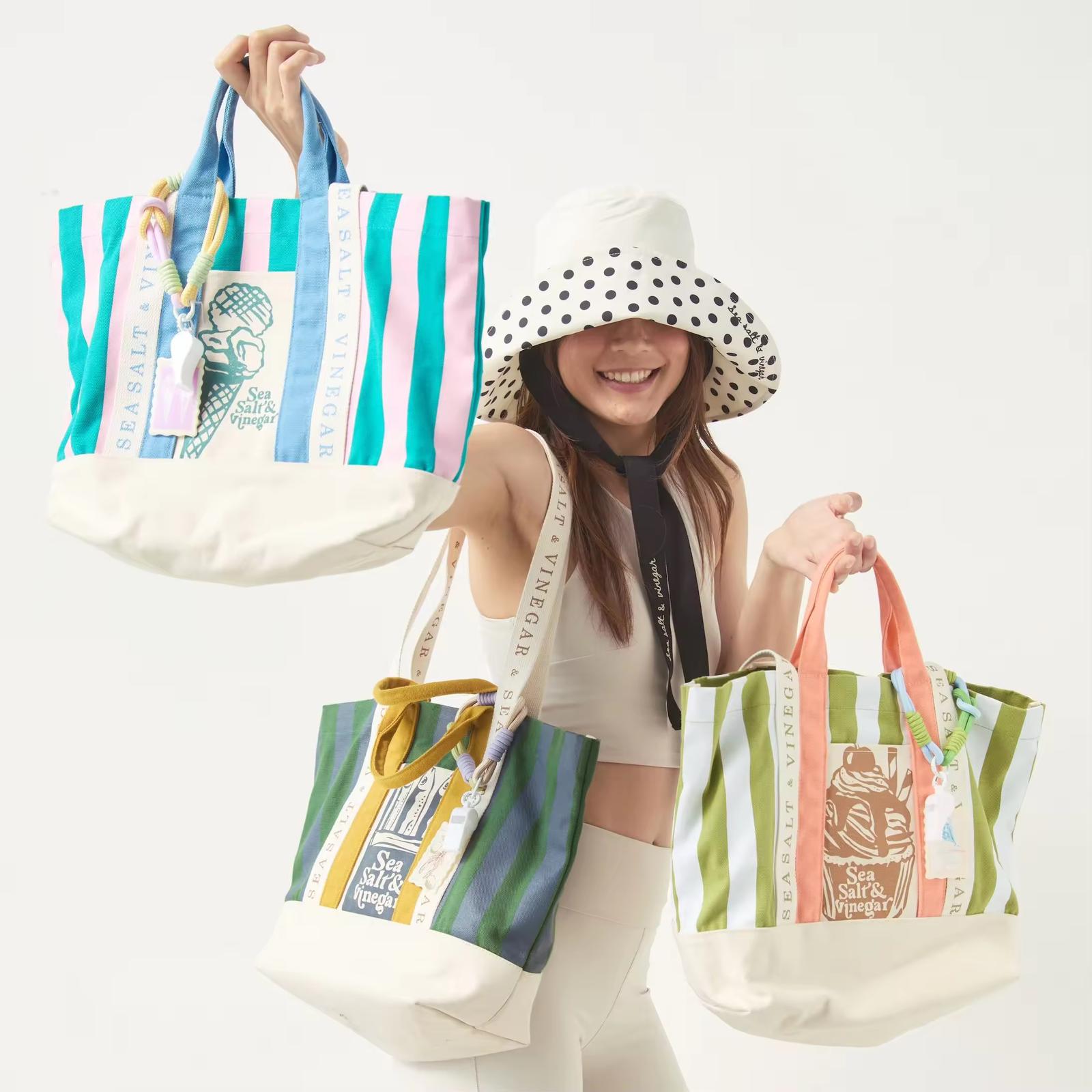 【24小時網站自助下單】🌸🇹🇭Sea Salt &amp; Vinegar New Model Canvas Bag! Bigger! Everyday Tote Bag | 預訂約2-3星期(款式Whatsapp send圖)